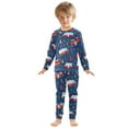 thumbnail image 3 of joogoo Fire Trucks Cartoon 2 Piece Long Sleeve Tee and Pants Cotton Pajama Set 3T, 3 of 7