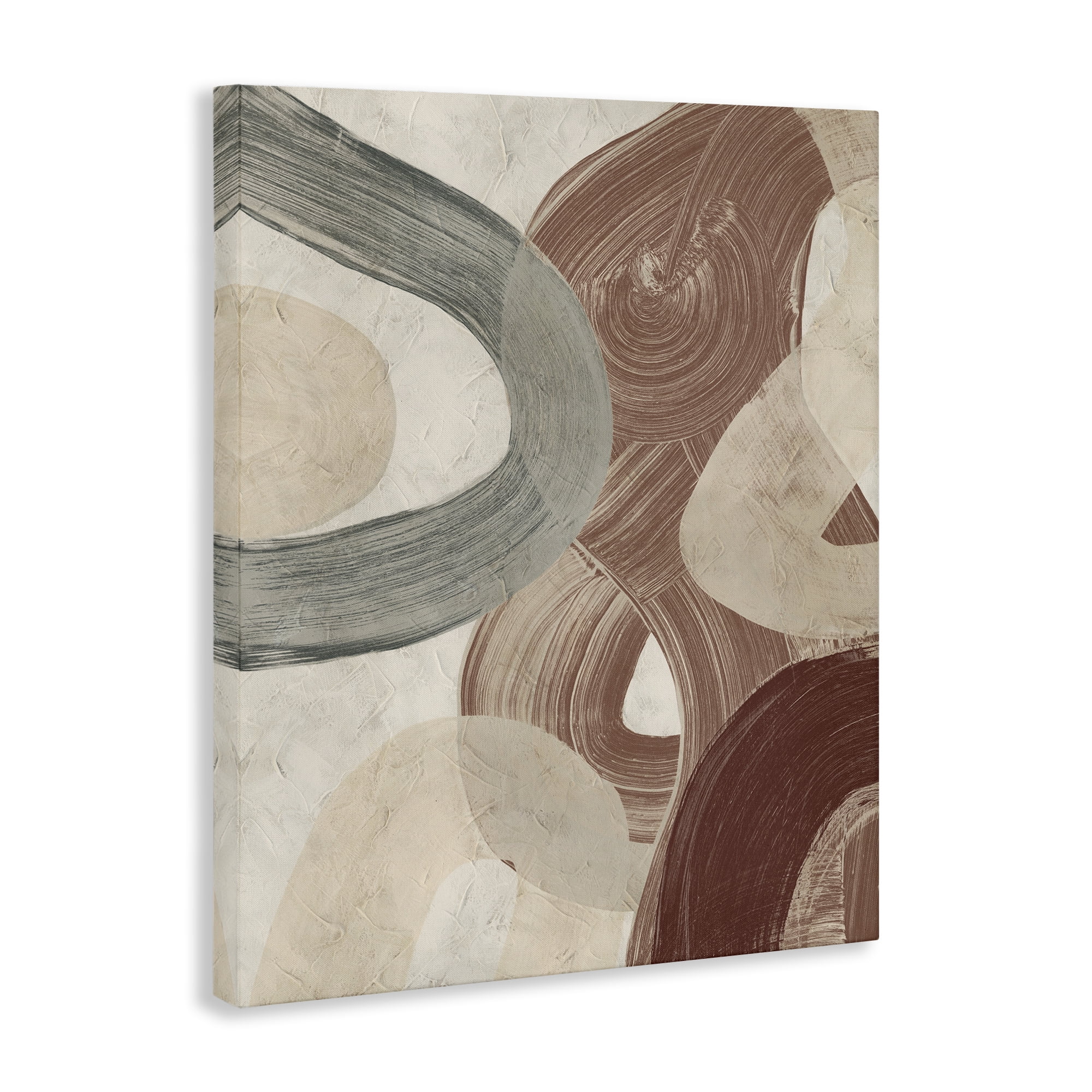 Stupell Industries Abstract Southwestern Neutrals Abstract Painting Gallery Wrapped Canvas Art Print Wall Art, 16 x 20