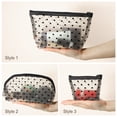 thumbnail image 5 of Unique Bargains 4 Pcs Heart Shape Print Mesh Makeup Bag Mesh Bags with Zipper Make Up Bags for Women Beige, 5 of 7