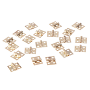 50pcs Mini Brass Hinge for Small Craft Door Box Accessories Gold 8*10mm