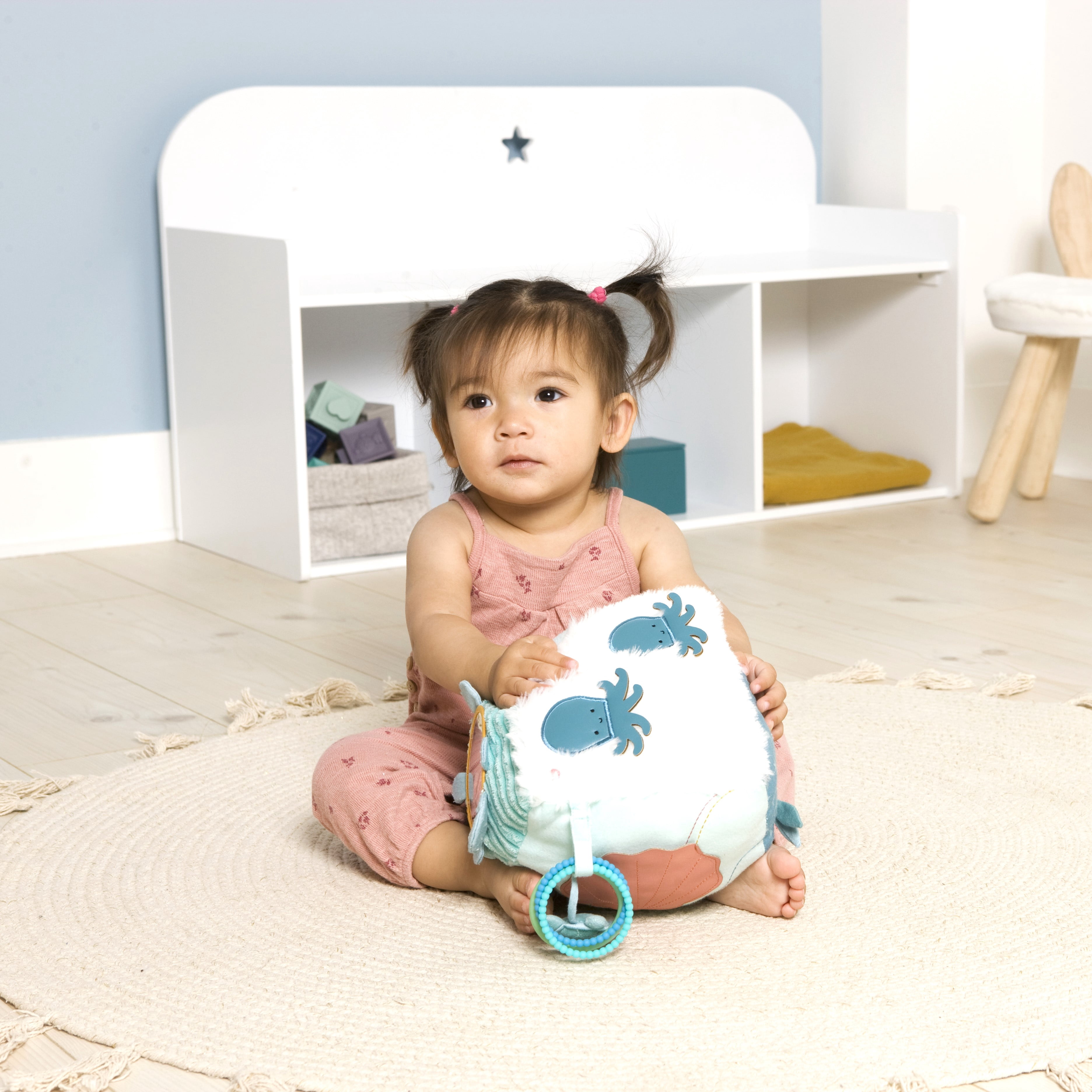 Little Big Friends Soft Activity Cube Sensory Toy for Infants & Toddlers in Ocean Theme