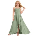 thumbnail image 4 of Fozruso Girls' Casual Dress Tiered Ruffle Spaghetti Strap Dress Ruched Flowy Summer Maxi Sundress,15-16 Years, 4 of 7