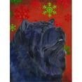thumbnail image 1 of Carolines Treasures SS4708GF Chow Chow Flocons de Neige Rouges et Verts Drapeau de Noël des Fêtes Format Jardin, 1 of 3
