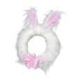 thumbnail image 2 of geerera 18" Easter Plush Bunny Wreath with Standing Ears, Spring Front Door Decor with Bow, for Holiday Party Decorations, Porch Entryway, Seasonal Decor Update, 2 of 9