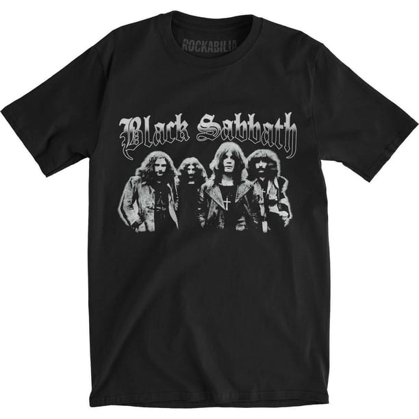 Black Sabbath - Camiseta Foto de Grupo para Adultos Unisex (Negro)