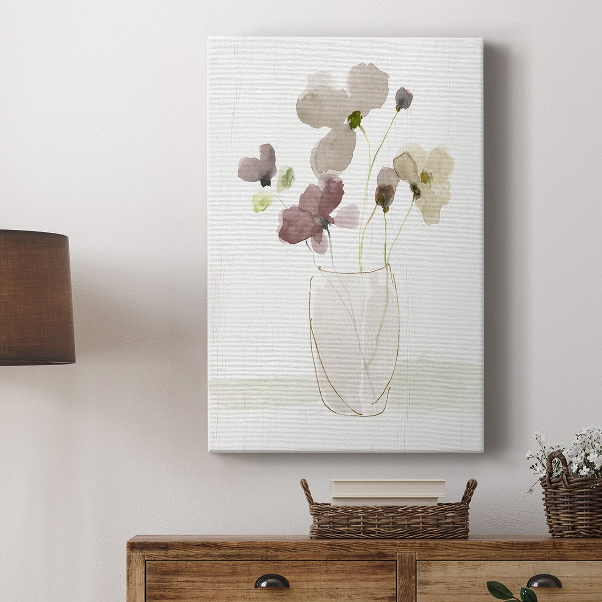 Choose Happy Bouquet II Premium Gallery Wrapped Canvas - Ready to Hang