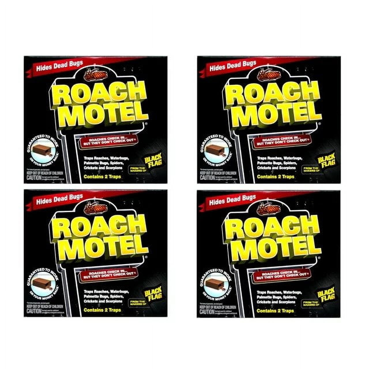 5 Pack Black Flag Roach Motel Cockroach Killer Bait Covered Glue Traps 2 Ct Each