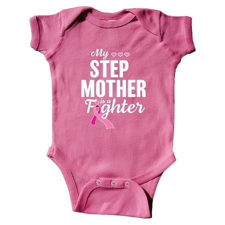 

Inktastic Breast Cancer Awareness My Step Mother is a Fighter Gift Baby Boy or Baby Girl Bodysuit