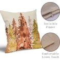 thumbnail image 3 of Winter Christmas Tree Pillow Covers 18x18 Set of 2 Blue Green Nature Forest Rustic Watercolor Style Print Decorative Throw Pillows Outdoor Square Linen Cushion Case Decor for Home Sofa Couch Bed, 3 of 5