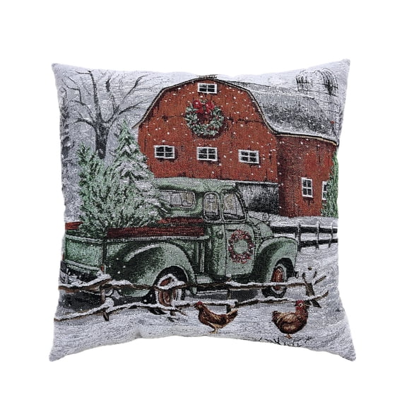 Briarwood Lane Indoor Pillow 18x18 Christmas on the Farm For Christmas Pillow