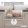 thumbnail image 6 of HOROW White Undermount/Topmount Kitchen Sink, 19"D x 24"W x 11"H Rectangular with Bottom Grid and Strainer Drain, 6 of 9