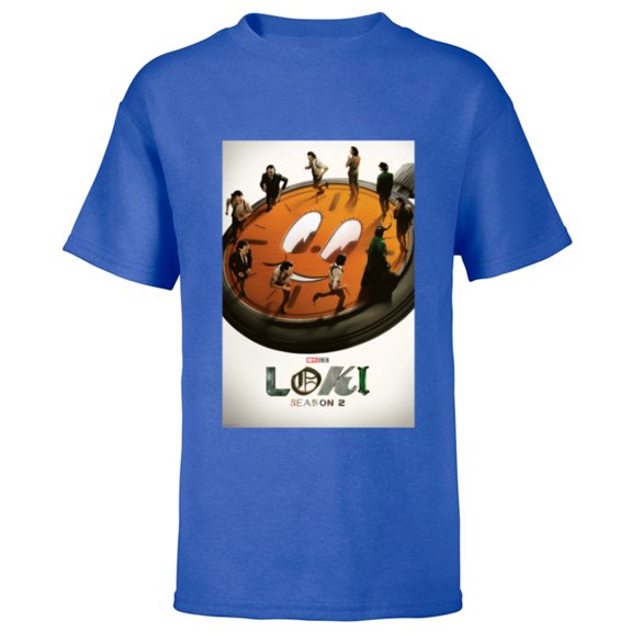 Marvel Studios Loki Season 2 TVA Miss Minutes Run Poster - Short Sleeve T-Shirt for Kids - Customized-Royal