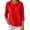 Red, variant on KyCheLot Women's Crew Neck Sweatshirt Solid Color 3/4 Length Sleeve Clothes Lightweight Vacation Sweatshirts