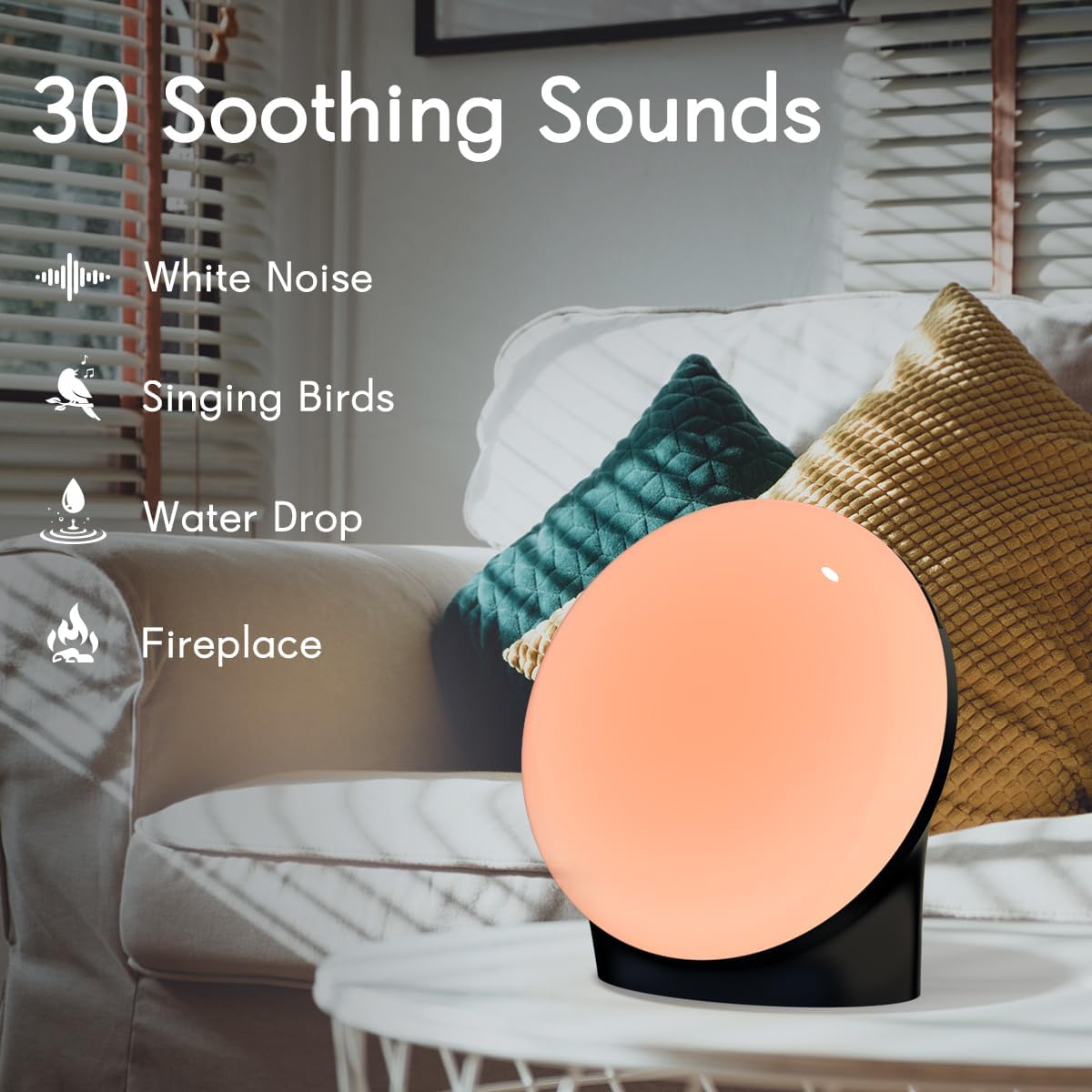 Brown Noise Sound Machine with 30 Soothing Sound 12 Colors Night Light and White Noise Machine 36 Volume Levels 4 Timers and Memory Function 10 Adjustable Brightness Sleep Machine for Baby Adults Kid
