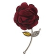 thumbnail image 1 of GOOHOCHY Broche de cristal, broche de flor, joyería, broche de rosa de metal, broche floral, 1 of 8