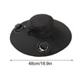 thumbnail image 6 of Gifts for Dad Under $15, Solar Powered Fan Hat with 2 Removable Fans Wide Brim Sun Hat for Outdoor Fishing, Hiking Gardening, USB Solar Charging 1 Pair Arm Sleeve, 6 of 7