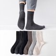 thumbnail image 3 of Calcetines de otoño e invierno de color sólido, calcetines verticales para hombre, calcetines clásicos casuales, calcetines de algodón cómodos, 3 of 6