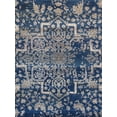 thumbnail image 2 of Pasargad Home Transitional Collection Hand Knotted Bsilk & Wool Area Rug, 9' 0" X 11'10", Blue/Silver, 2 of 7
