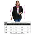 thumbnail image 5 of Women Plus Size Casual Lightweight Sweater Open Front Solid 3/4 Sleeve Cardigan, 5 of 5