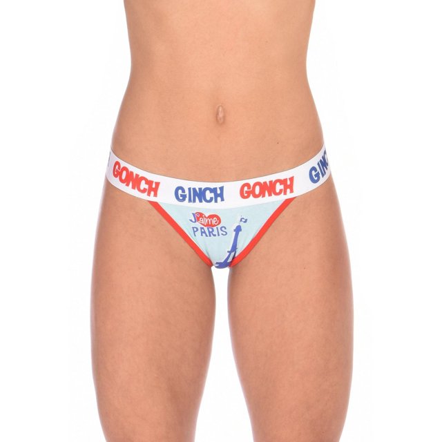 Ginch Gonch Women's I Love Paris Thong Medium