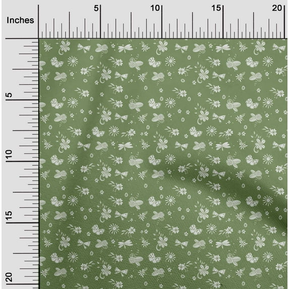 oneOone Viscose Chiffon Light Green Fabric Florals Diy Clothing Quilting Fabric Print Fabric By Yard 42 Inch Wide