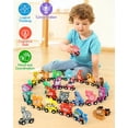 thumbnail image 7 of Wooden Alphabet Train Set for Toddlers – Magnetic ABC Train with Snap-Connection, Animal-Themed Educational Preschool Toy for Kids Ages 3-5, Montessori STEM Learning Gift for Boys and Girls, 7 of 7