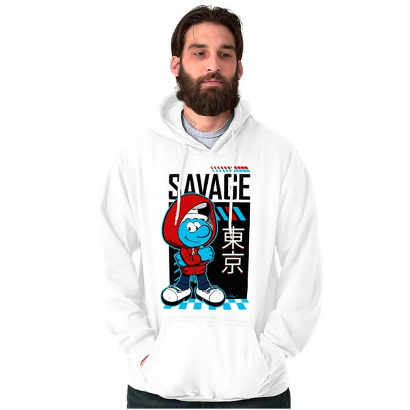 Urban Streetwear Smurf Kanji Savage Hoodie Sweatshirt Women Men Brisco Brands S
