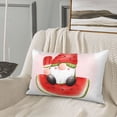 thumbnail image 5 of Lsque Watermelon Gnome Pattern Pillow Case – Soft & Cozy Throw Pillow Cover, Hypoallergenic Cushion Case for Sleeping Women with Envelope Closure-14"x20", 5 of 6