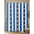 thumbnail image 4 of Shower Curtain Ocean Shark Stripes Bathroom Curtains with Hooks, Waterproof Fabric Blue White Striped Bath Shower Curtains Set for Bathroom Bathtubs Decor 36x72 Inch, 4 of 8