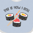 thumbnail image 4 of Inktastic Kawaii How I Roll Sushi Boys or Girls Baby Bib, 4 of 4