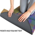 thumbnail image 3 of Multi Color Plaid Checkered Pattern Hot Yoga Mat Towel Non Slip for Hot Yoga - Quick-Drying Yoga Mat Cover with 4 Corner Pockets with Travel Bag - Hot Yoga Towel Non Slip 70"x26", 3 of 6