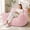 Pink, variant on LaoGeoRon Bean Bag Chair with Footrest, High-density Shredded Foam-filled Bean Bag Sofa with Armrests, Removable and Washable Cover, Suitable for Living Rooms and Bedrooms, Gray