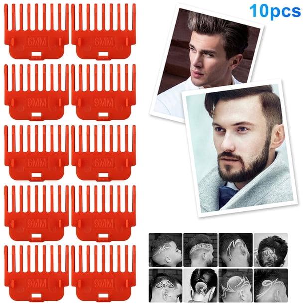 2/4 Uds Peine Guía T9 Peines Guía Corte Accesorio para Cortapelos (rojo 2 Uds)