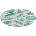 thumbnail image 4 of Beach Seashell Starfish Soft Bedroom Round Area Rug, Washable Cute Nursery Circle Throw Mat, Non-Slip Contemporary Small Low Pile Floor Carpet for Dorm Bedside, 4 of 6