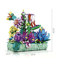 thumbnail image 2 of Mystic Buildable Floral Planter Building Block Set, Creative Birthday Gift, Home Office Table Centerpiece, 2 of 5
