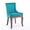 Blue, variant on Paproos Dining chairs Set of 4, Upholstered Dining Room Chair with Solid Wood Legs and Bronze-Nail Head, Modern Kitchen Chair with Thick Fabric, Side Dining Chair for Home, Dining Room, Black