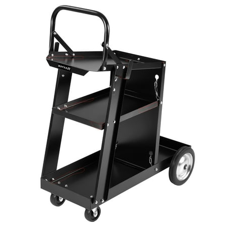 

AiYCHEN 3-Tier Welding Cart Heavy Duty Rolling Welder Carts with Cable Hook Tank Storage Safety Chain for Tig Mig Welder Plasma Cutter Tank