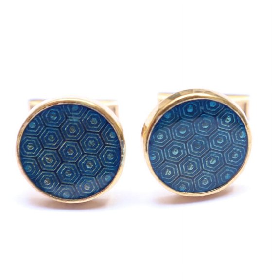 Sterling Silver With Multi Color Enamel Wedding Gift Cufflink