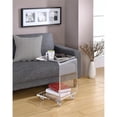thumbnail image 2 of Pemberly Row Pure Decor C Shape Lucite and Acrylic Accent Table - Clear, 2 of 3