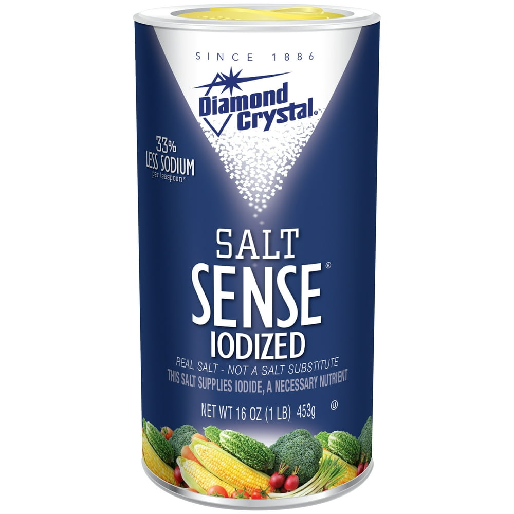 Diamond Crystal? Salt Sense? Iodized Salt 16 oz. Shaker