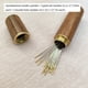 thumbnail image 4 of Agujas de bordado Oro Tail Doble Agujero Amplio Amplia Amplia Pulida Superficie Polidura Sandalia Sandalwood Aguja Barril Bordado Aguja Irene Inevent HA012492-00B, 4 of 7