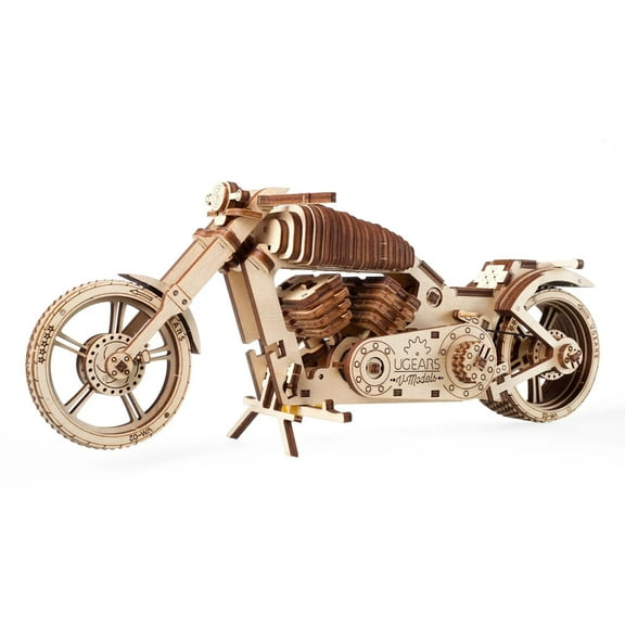 UGears Wooden Model Bike VM-02 - Wooden 3D Puzzle Model Kit for Adults and Teens