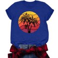 thumbnail image 4 of RKSTN T-Shirts Graphiques pour Femmes Col Rond Manches Courtes Blouse de Plage Hauts Aguichant Impression Régulière Chemises, 4 of 5