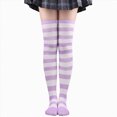 thumbnail image 3 of WXFAZCVU 4 Pairs Halloween Knee High Socks, Witch Socks for Women Over Knee Socks, for Halloween Costume Witch Accessories, 3 of 8