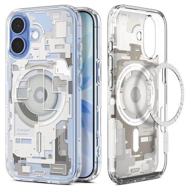 Funda MagFit Ultra Hybrid de Spigen para iPhone 17, transparente