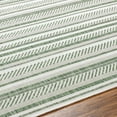thumbnail image 6 of BoutiqueRugs Gram Contemporary Geometric Area Rug - Modern Minimalist Striped Carpet for Living Room, Patio, Terrace - Outdoor Safe - Sage, Olive, Green, Gray - 5'3" x 7'7" (5x7), 6 of 11