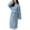 Blue, variant on Ashirexll Robes for Women Winter Thickened Warm Solid Color Velvet Sleepwear Extended Bathrobe with Pockets Couple's Pajamas Bathrobe Blue M