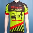 thumbnail image 4 of Maillot de ciclismo de seguridad de 3 pies para hombre, manga corta, reflectante, para ciclismo de montaña, equipo profesional de descenso, ropa de verano, novedad, 4 of 5