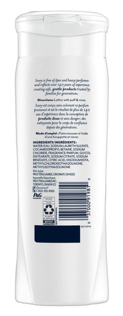 Ivory Body Wash Original Scent 12oz (Pack of 3)