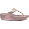 thumbnail image 2 of FitFlop Lulu Women's Leather Toe Post Sandal in Rose Gold Size 5, 2 of 6